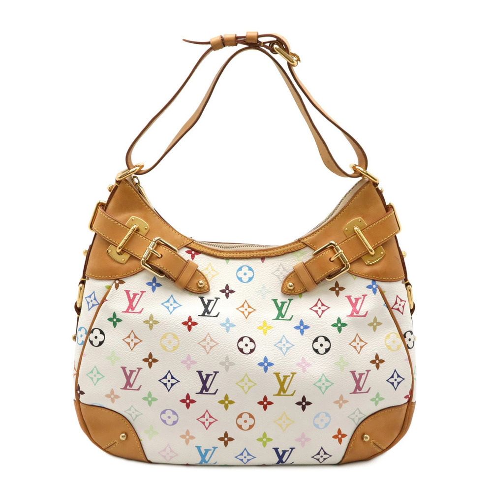 LOUIS VUITTON Monogram Multicolor Greta Shoulder Bag Hobo Blanc White